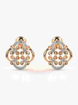 Valanova - Hallmarked 9K Rose Gold and Certified Lab Grown Diamond 0.35cts Stud Earrings