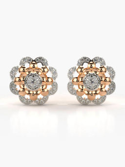 Valanova - Hallmarked 9K Rose Gold and Certified Lab Grown Diamond 0.42cts Stud Earrings