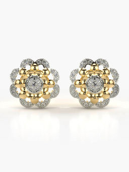 Valanova - Hallmarked 9K Yellow Gold and Certified Lab Grown Diamond 0.42cts Stud Earrings
