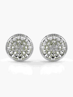 Valanova - Hallmarked 9K White Gold and Certified Lab Grown Diamond 0.57cts Stud Earrings