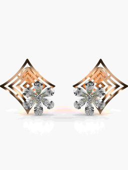 Valanova - Hallmarked 9K Rose Gold and Certified Lab Grown Diamond 0.30cts Stud Earrings