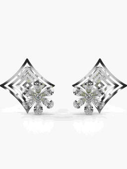 Valanova - Hallmarked 9K White Gold and Certified Lab Grown Diamond 0.30cts Stud Earrings