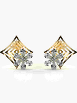 Valanova - Hallmarked 9K Yellow Gold and Certified Lab Grown Diamond 0.30cts Stud Earrings