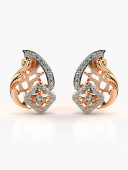 Valanova - Hallmarked 9K Rose Gold and Certified Lab Grown Diamond 0.51cts Stud Earrings