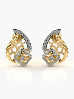 Valanova - Hallmarked 9K Yellow Gold and Certified Lab Grown Diamond 0.51cts Stud Earrings