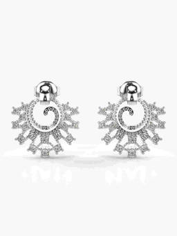 Valanova - Hallmarked 9K White Gold and Certified Lab Grown Diamond 0.44cts Stud Earrings