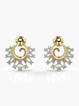 Valanova - Hallmarked 9K Yellow Gold and Certified Lab Grown Diamond 0.44cts Stud Earrings