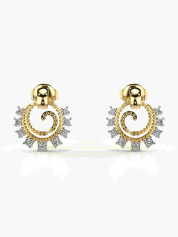 Valanova - Hallmarked 9K Yellow Gold and Certified Lab Grown Diamond 0.21cts Stud Earrings