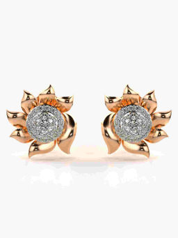 Valanova - Hallmarked 9K Rose Gold and Certified Lab Grown Diamond 0.56cts Stud Earrings