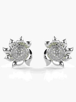 Valanova - Hallmarked 9K White Gold and Certified Lab Grown Diamond 0.56cts Stud Earrings