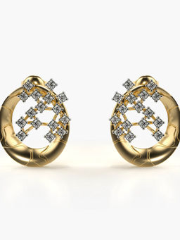 Valanova - Hallmarked 9K Yellow Gold and Certified Lab Grown Diamond 0.61cts Stud Earrings