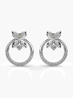 Valanova - Hallmarked 9K White Gold and Certified Lab Grown Diamond 0.44cts Stud Earrings