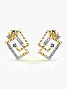 Valanova - Hallmarked 9K Yellow Gold and Certified Lab Grown Diamond 0.26cts Stud Earrings