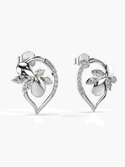 Valanova - Hallmarked 9K White Gold and Certified Lab Grown Diamond 0.34cts Stud Earrings
