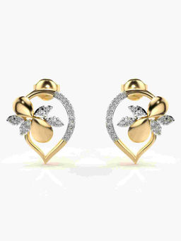 Valanova - Hallmarked 9K Yellow Gold and Certified Lab Grown Diamond 0.34cts Stud Earrings