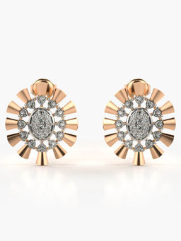 Valanova - Hallmarked 9K Rose Gold and Certified Lab Grown Diamond 0.58cts Stud Earrings