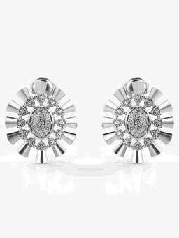 Valanova - Hallmarked 9K White Gold and Certified Lab Grown Diamond 0.58cts Stud Earrings