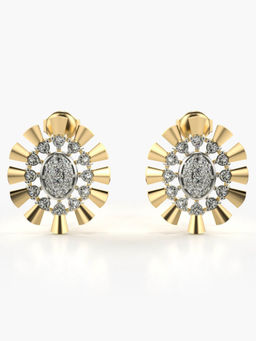 Valanova - Hallmarked 9K Yellow Gold and Certified Lab Grown Diamond 0.58cts Stud Earrings