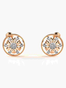 Valanova - Hallmarked 9K Rose Gold and Certified Lab Grown Diamond 0.35cts Stud Earrings