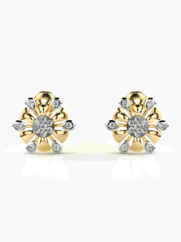 Valanova - Hallmarked 9K Yellow Gold and Certified Lab Grown Diamond 0.35cts Stud Earrings