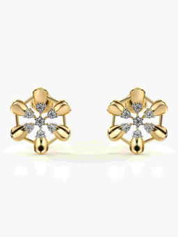 Valanova - Hallmarked 9K Yellow Gold and Certified Lab Grown Diamond 0.27cts Stud Earrings