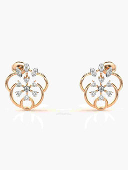 Valanova - Hallmarked 9K Rose Gold and Certified Lab Grown Diamond 0.33cts Stud Earrings