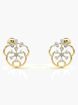Valanova - Hallmarked 9K Yellow Gold and Certified Lab Grown Diamond 0.33cts Stud Earrings