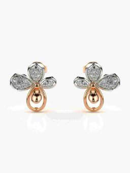 Valanova - Hallmarked 9K Rose Gold and Certified Lab Grown Diamond 0.35cts Stud Earrings