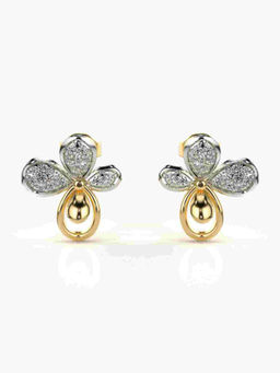 Valanova - Hallmarked 9K Yellow Gold and Certified Lab Grown Diamond 0.35cts Stud Earrings
