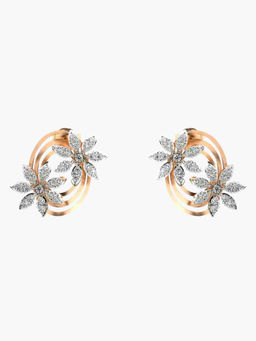 Valanova - Hallmarked 9K Rose Gold and Certified Lab Grown Diamond 0.86cts Stud Earrings