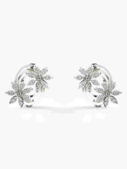 Valanova - Hallmarked 9K White Gold and Certified Lab Grown Diamond 0.86cts Stud Earrings