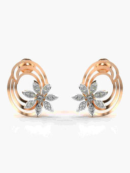 Valanova - Hallmarked 9K Rose Gold and Certified Lab Grown Diamond 0.43cts Stud Earrings