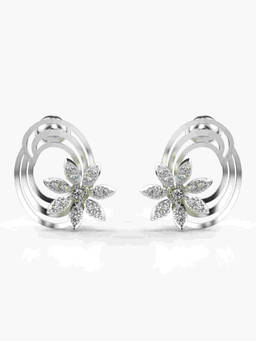 Valanova - Hallmarked 9K White Gold and Certified Lab Grown Diamond 0.43cts Stud Earrings