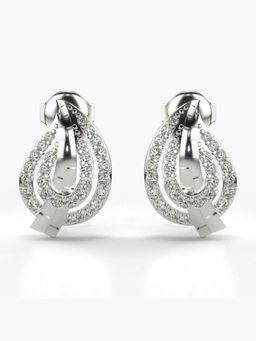 Valanova - Hallmarked 9K White Gold and Certified Lab Grown Diamond 0.44cts Stud Earrings