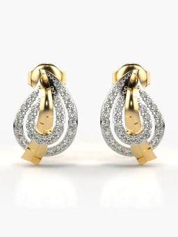 Valanova - Hallmarked 9K Yellow Gold and Certified Lab Grown Diamond 0.44cts Stud Earrings