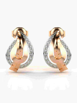 Valanova - Hallmarked 9K Rose Gold and Certified Lab Grown Diamond 0.28cts Stud Earrings