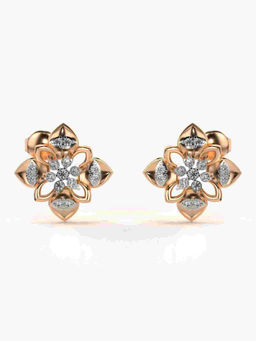 Valanova - Hallmarked 9K Rose Gold and Certified Lab Grown Diamond 0.32cts Stud Earrings