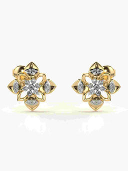 Valanova - Hallmarked 9K Yellow Gold and Certified Lab Grown Diamond 0.32cts Stud Earrings