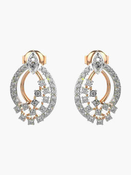 Valanova - Hallmarked 9K Rose Gold and Certified Lab Grown Diamond 0.54cts Stud Earrings