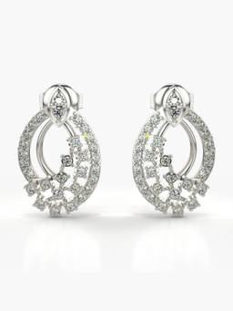 Valanova - Hallmarked 9K White Gold and Certified Lab Grown Diamond 0.54cts Stud Earrings