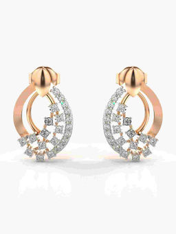 Valanova - Hallmarked 9K Rose Gold and Certified Lab Grown Diamond 0.35cts Stud Earrings