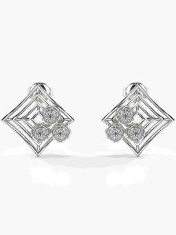 Valanova - Hallmarked 9K White Gold and Certified Lab Grown Diamond 0.34cts Stud Earrings