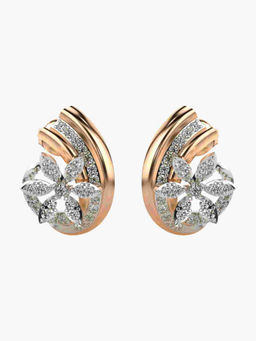 Valanova - Hallmarked 9K Rose Gold and Certified Lab Grown Diamond 0.57cts Stud Earrings