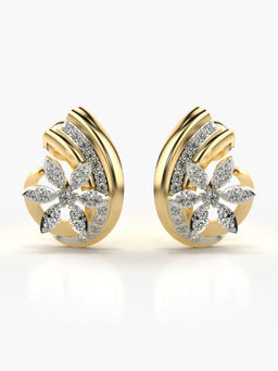 Valanova - Hallmarked 9K Yellow Gold and Certified Lab Grown Diamond 0.44cts Stud Earrings