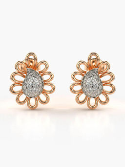 Valanova - Hallmarked 9K Rose Gold and Certified Lab Grown Diamond 0.38cts Stud Earrings