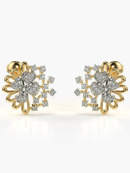 Valanova - Hallmarked 9K Yellow Gold and Certified Lab Grown Diamond 0.49cts Stud Earrings