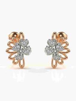 Valanova - Hallmarked 9K Rose Gold and Certified Lab Grown Diamond 0.25cts Stud Earrings