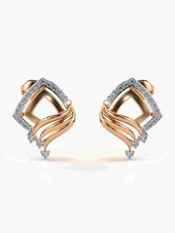 Valanova - Hallmarked 9K Rose Gold and Certified Lab Grown Diamond 0.37cts Stud Earrings