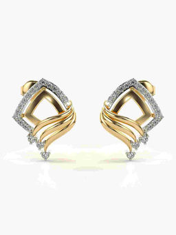 Valanova - Hallmarked 9K Yellow Gold and Certified Lab Grown Diamond 0.37cts Stud Earrings