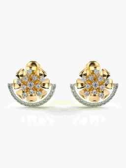 Valanova - Hallmarked 9K Yellow Gold and Certified Lab Grown Diamond 0.69cts Stud Earrings